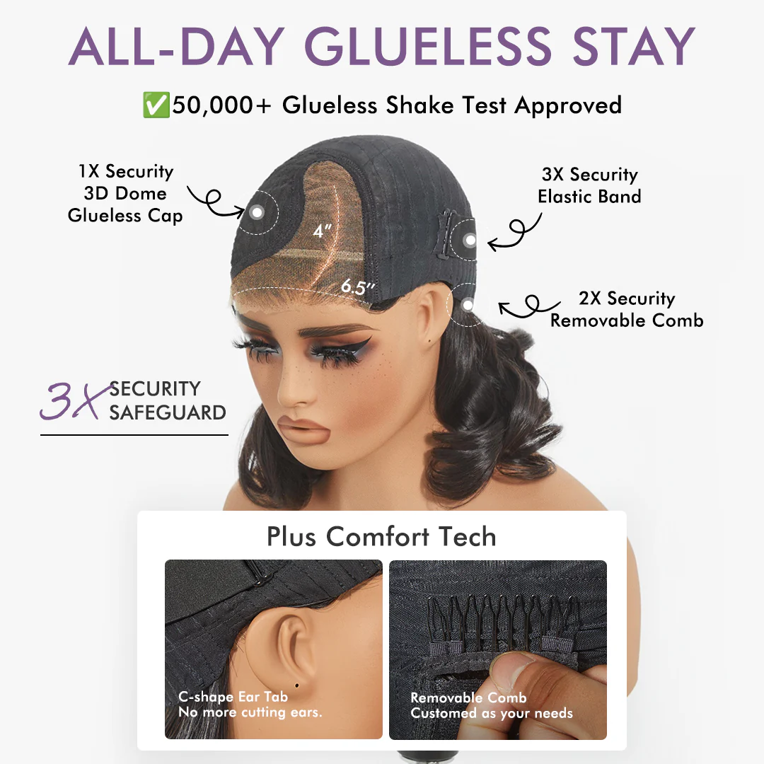 Ash Blonde Ombre Blunt Cut Bob Glueless Minimalist HD Lace Short Bob Wig Ready to Go Pre-Cut Lace - Image 8