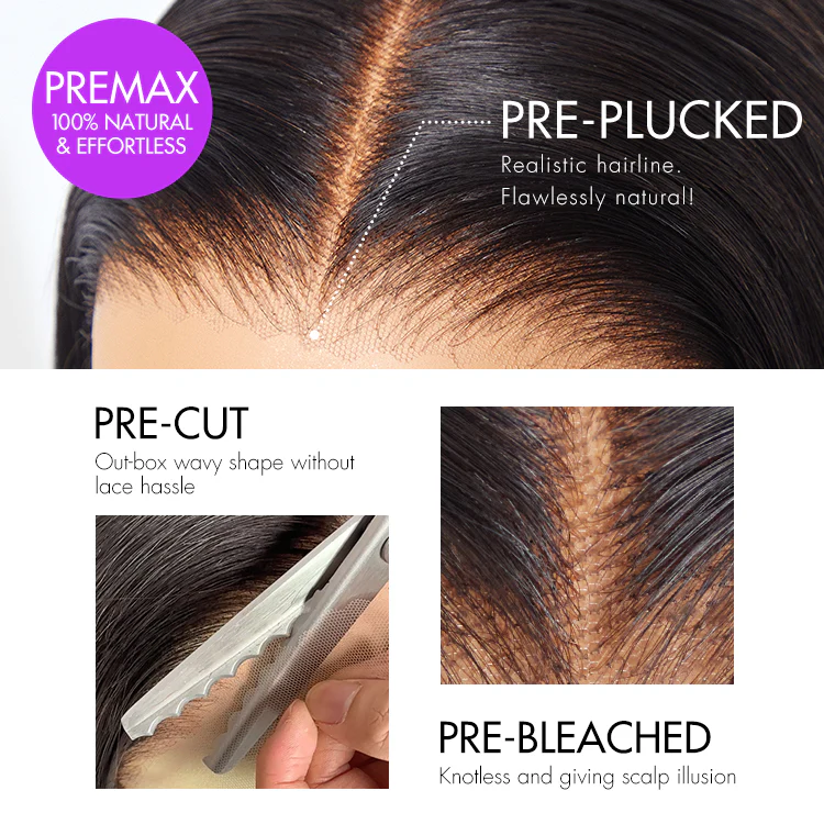 PreMax Wigs - Blonde Highlight Silky Straight 13x4 Frontal Lace Glueless Long Wig Pre-Cut Lace - Image 7