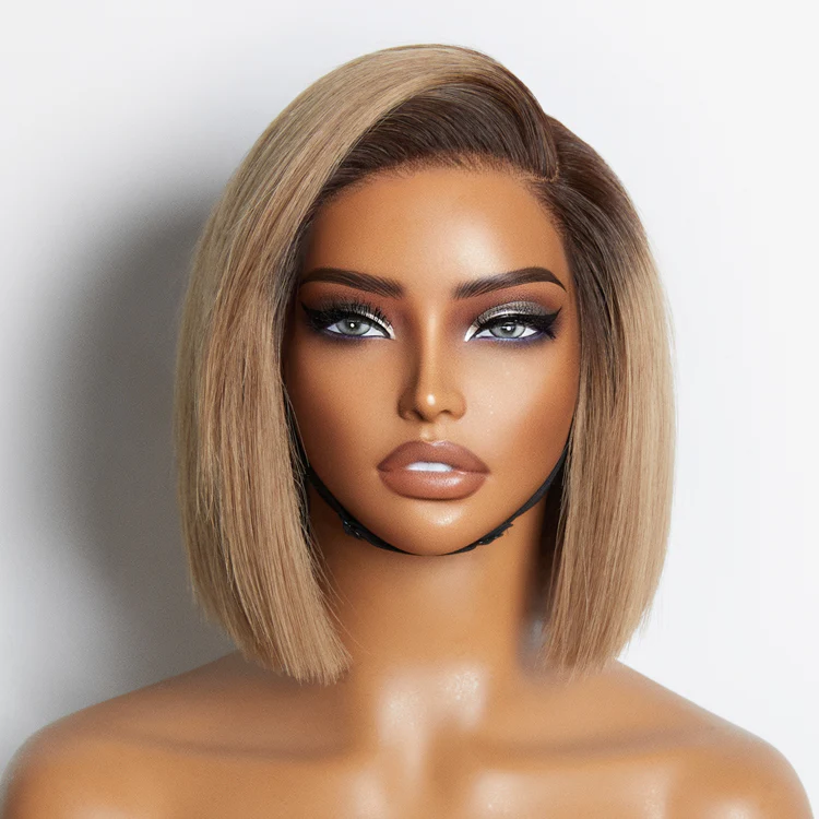 Put On & Go Blunt Cut Straight Bob Minimalist HD Lace Glueless C Part Wig - US Only - Image 10