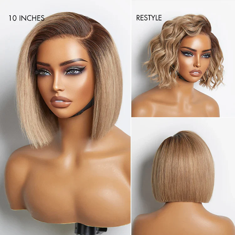 Put On & Go Blunt Cut Straight Bob Minimalist HD Lace Glueless C Part Wig - US Only - Image 11