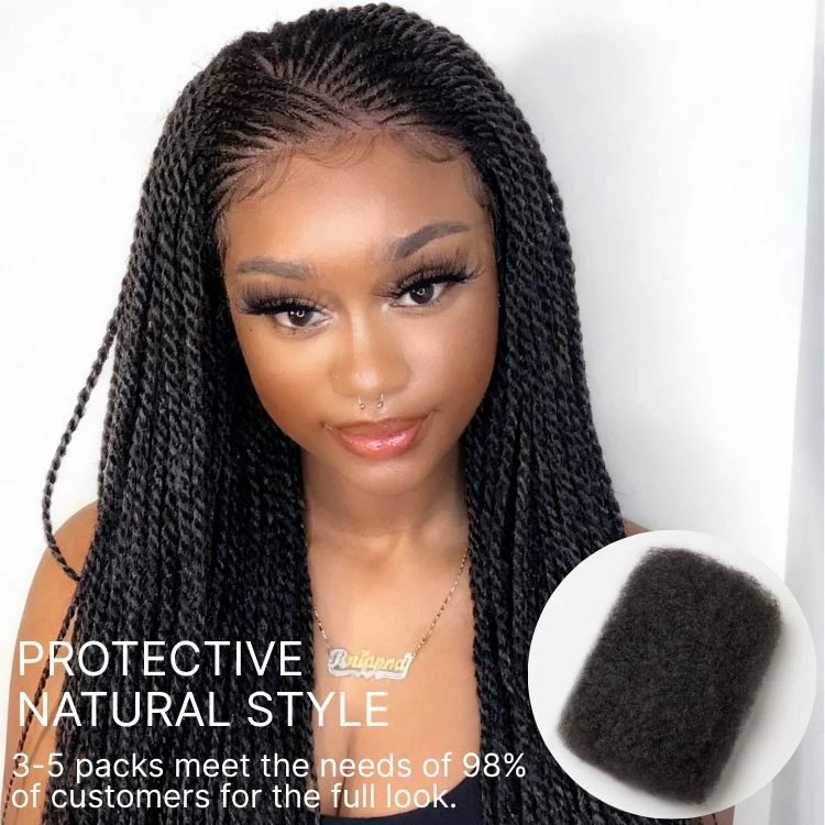 Readitress™ Afro Kinky Bulk Human hair for Dreadlock Extensions, Repair Locs, Twists and Braids - Image 4