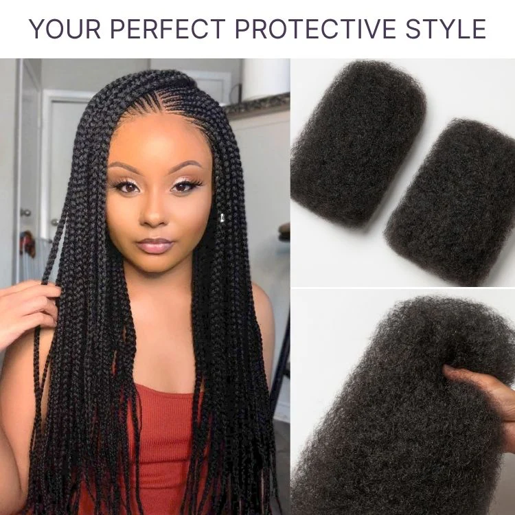 Readitress™ Afro Kinky Bulk Human hair for Dreadlock Extensions, Repair Locs, Twists and Braids - Image 5