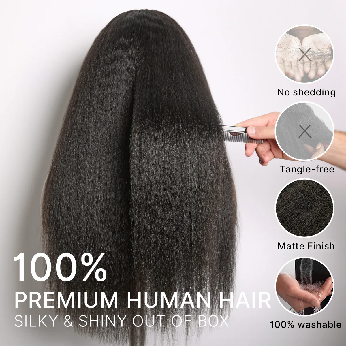 Readitress™ Pre-Separated Feather Crochet Human Hair Extensions Kinky Straight Protective Style with Free Gifts - US Only - Image 10