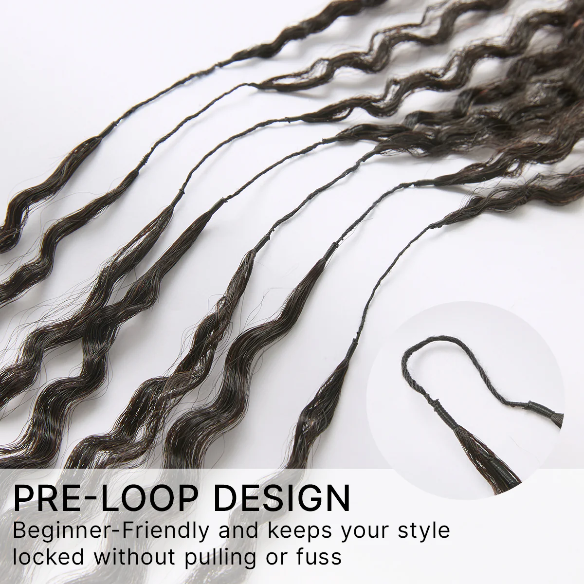 Readitress™ Pre-Separated Feather Crochet Human Hair Extensions Kinky Straight Protective Style with Free Gifts - US Only - Image 3