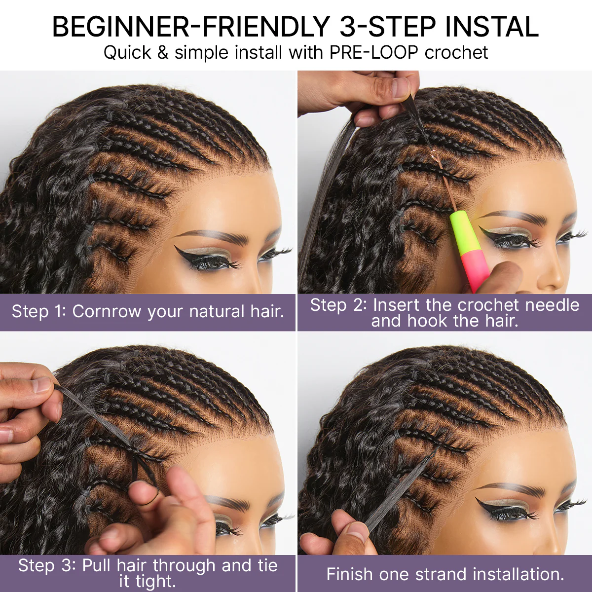 Readitress™ Pre-Separated Feather Crochet Human Hair Extensions Kinky Straight Protective Style with Free Gifts - US Only - Image 4