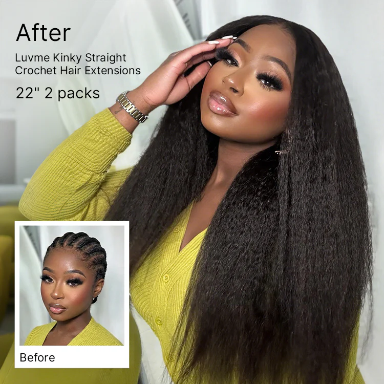 Readitress™ Pre-Separated Feather Crochet Human Hair Extensions Kinky Straight Protective Style with Free Gifts - US Only - Image 8