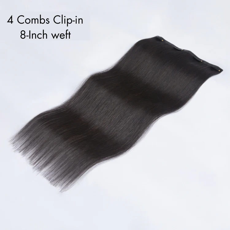 1pc Super Natural Straight Clip in Human Hair Extensions | Not Sold in Sets - Image 5