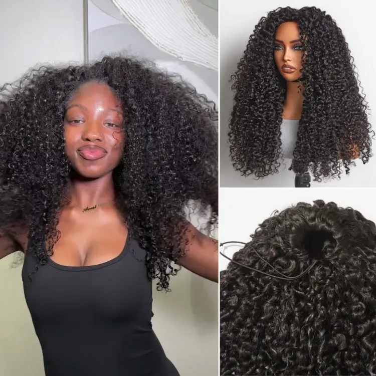 Tiktok Exclusive Deal | Luvme Too Easy Texture™ 3-In-1 Half Wig 180% Density Kinky Curly / Yaki Straight / Water Wave Glueless Flexi-Fit Drawstring Wig - Image 17