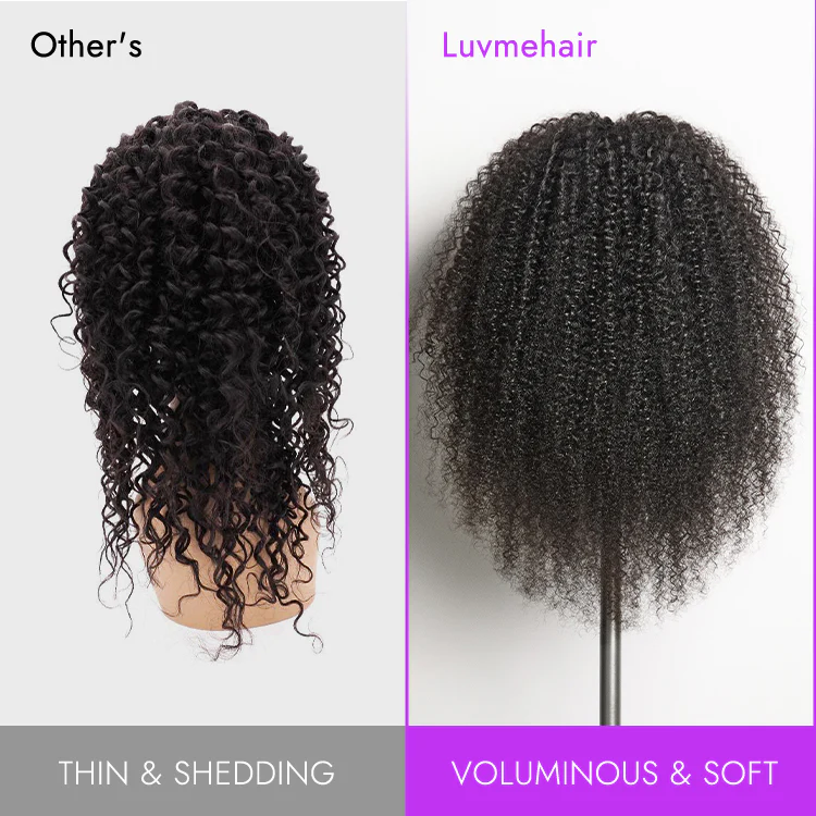 Tiktok Exclusive Deal | Luvme Too Easy Texture™ Wig 180% Density Kinky Curly / Yaki Straight Glueless V Part Flexi-Fit Drawstring Wig - Image 10