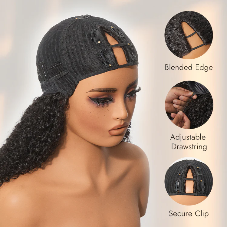 Tiktok Exclusive Deal | Luvme Too Easy Texture™ Wig 180% Density Kinky Curly / Yaki Straight Glueless V Part Flexi-Fit Drawstring Wig - Image 11