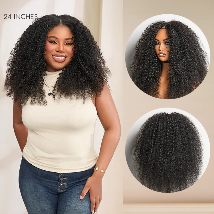 Tiktok Exclusive Deal | Luvme Too Easy Texture™ Wig 180% Density Kinky Curly / Yaki Straight Glueless V Part Flexi-Fit Drawstring Wig - Image 12