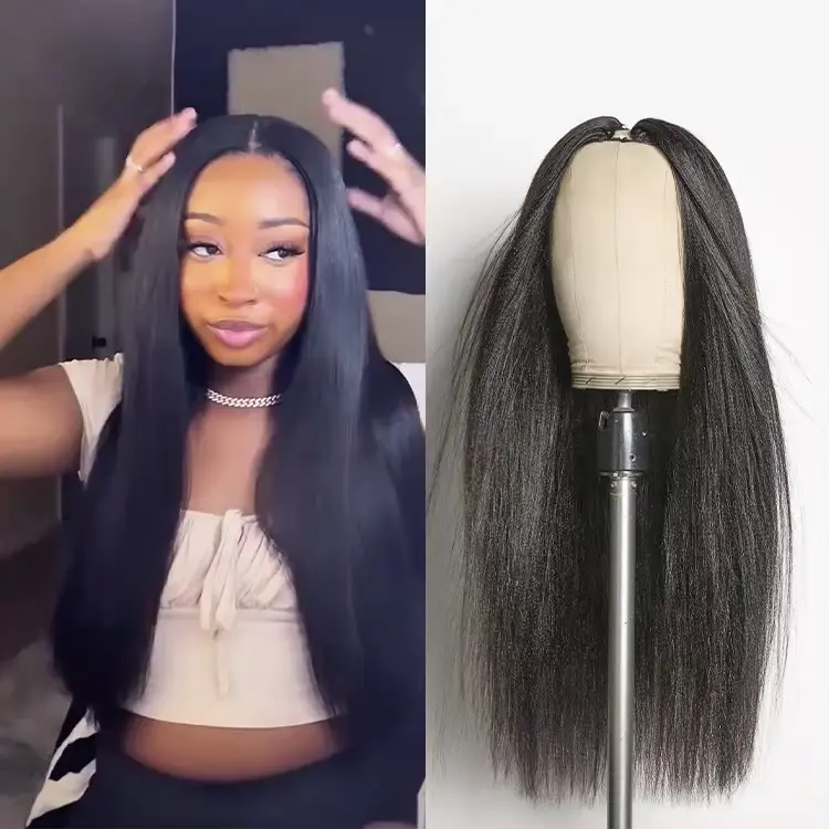 Tiktok Exclusive Deal | Luvme Too Easy Texture™ Wig 180% Density Kinky Curly / Yaki Straight Glueless V Part Flexi-Fit Drawstring Wig - Image 8