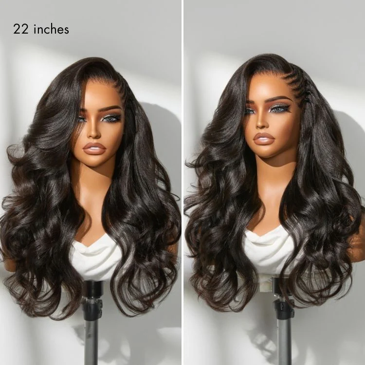 Tiktok Exclusive Deal | Readitress Side Braided Yaki Body Wave Glueless Ear-to-ear 13x6 Frontal HD Lace Wig Human Hair Flexi-Fit Drawstring Cap - Image 5