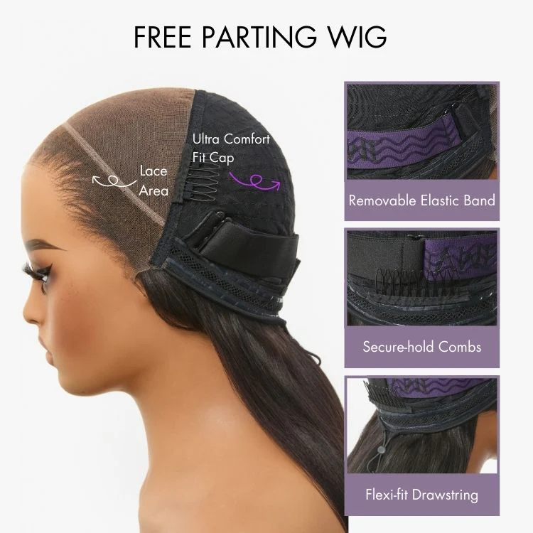 Tiktok Exclusive Deal | Readitress Side Braided Yaki Body Wave Glueless Ear-to-ear 13x6 Frontal HD Lace Wig Human Hair Flexi-Fit Drawstring Cap - Image 7