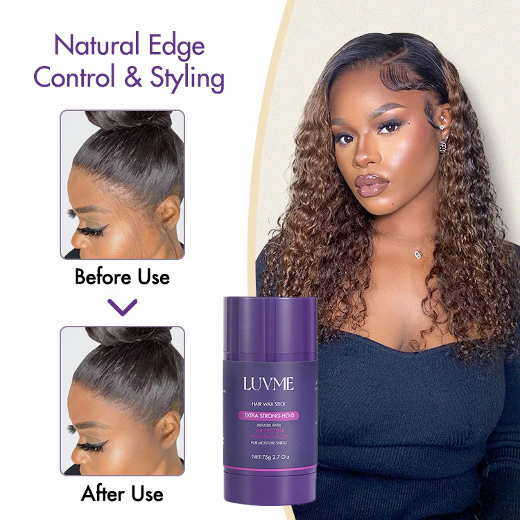 US Only | Hair Wax Stick 24 Hours Lasting for Flyaways, Edge Control, Baby Hair, Non-greasy Styling | LUVME HAIR™ - Image 4