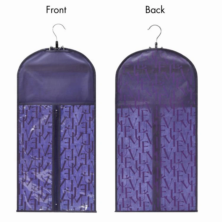 1pc/2pcs Portable Hair Extension Storage Wig Bags with Anti-slip Wooden Hanger & Transparent Zip Up Closure, M/L Sizes - Image 5